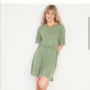 Old Navy Green Linen Blend Dress